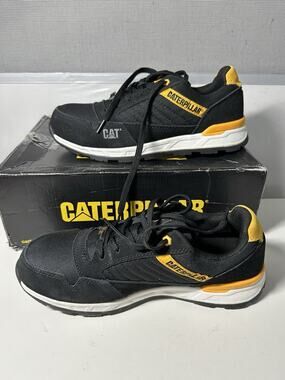 CAT Women's Venward Composite Toe Industrial Shoe Black/ Yellow Sz 9.5 Wide